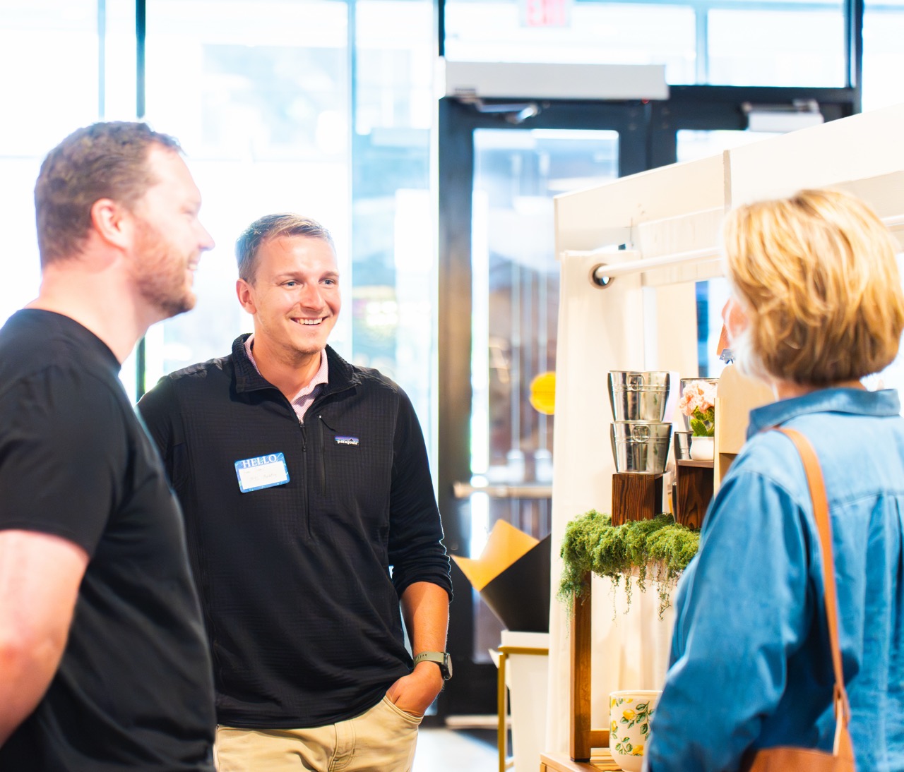 Guests connecting at a Columbus marketing meetup